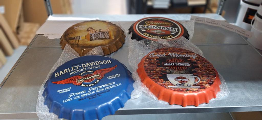 Bottle caps of wandborden van jackdaniels en harley davidson, Ophalen of Verzenden, Nieuw, Meerkleurig, Metaal