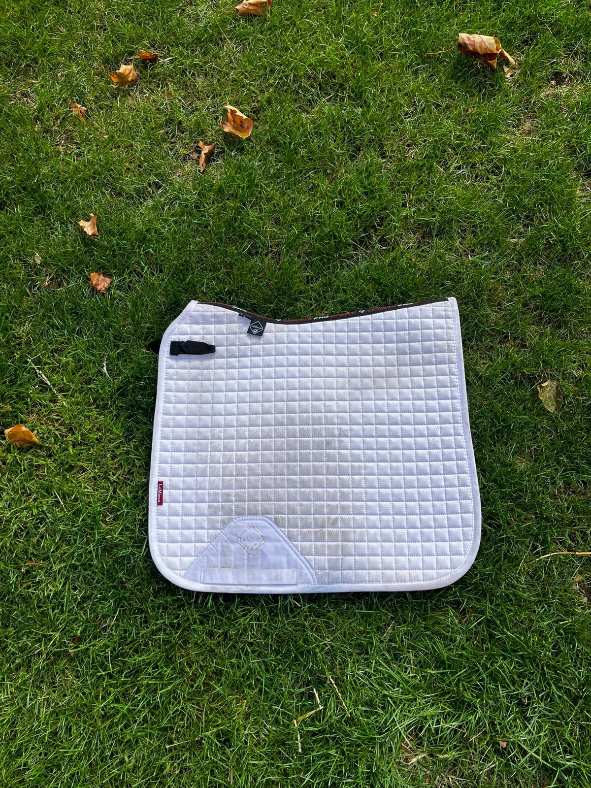 Lemieux White Cotton Saddle Pad Size L, Dressage, Full (L), Wit, Katoen, Dressuurdekje