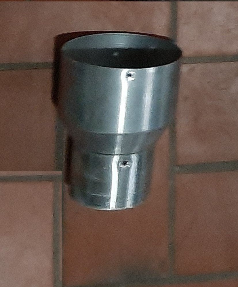 Aluminium Verloopstuk Ø 110 mm x Ø 80 mm, Doe-het-zelf en Verbouw, Sanitair, Ophalen, Zo goed als nieuw, Overige typen