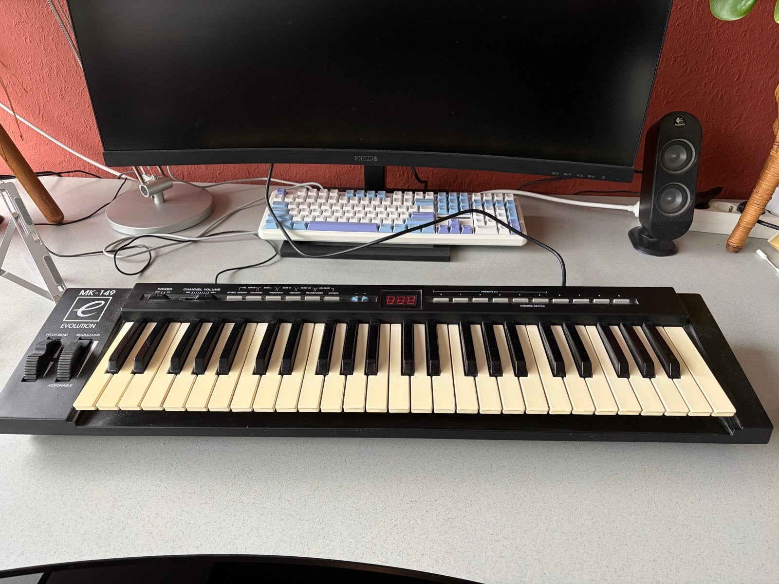 Keyboard Evolution MK-149 MIDI, Gebruikt, Midi-aansluiting, Ophalen, 49 toetsen