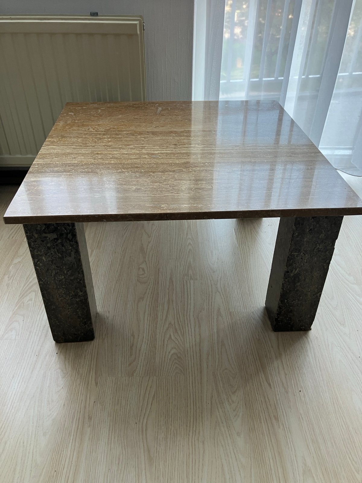 Salontafel marmer 70 cm, Ophalen, Gebruikt, Vierkant, 50 tot 100 cm