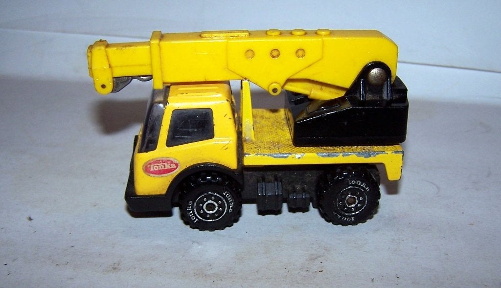 Vintage Tonka rijdende hijskraan. Izgs., Verzamelen, Speelgoed, Ophalen of Verzenden, Zo goed als nieuw