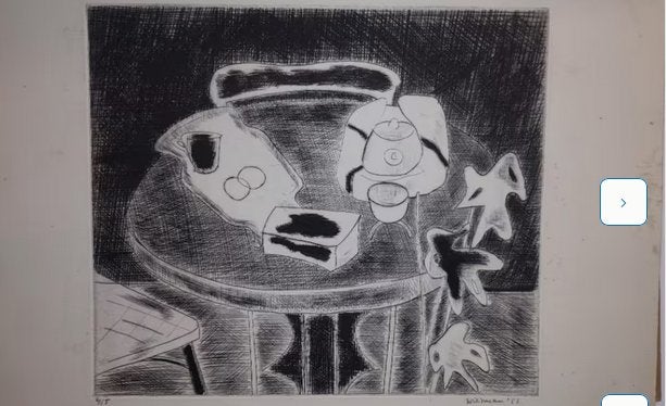 Ets Hans Wiesman (1918-1988), Antiek en Kunst, Kunst | Etsen en Gravures, Ophalen, Dagelijks leven, Gesigneerd, 1950 - 1999