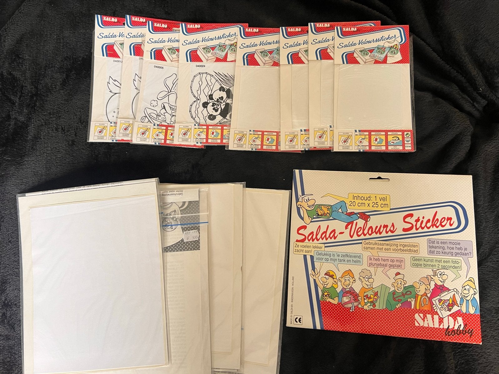 Salda Veloursstickers - Diverse Motieven (20x25 cm), Ophalen of Verzenden, Nieuw, Meerdere stickers