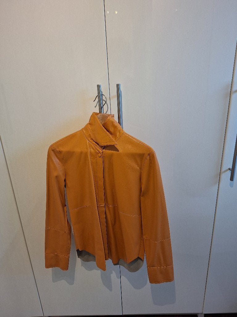 Nanuskha Vegan leren blouse, Oranje, Ophalen of Verzenden, Zo goed als nieuw, Nanushka