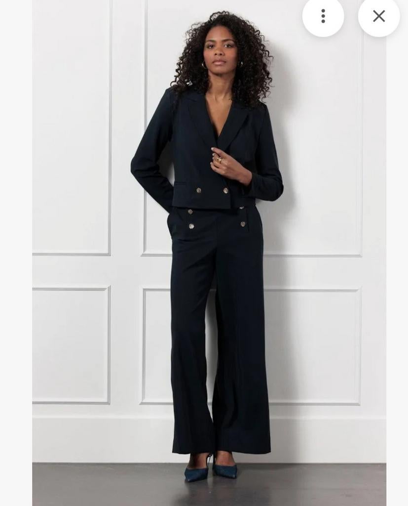 Studio Anneloes blazer Bing en broek Molly mt M/S blauw., Kleding | Dames, Ophalen of Verzenden, Zo goed als nieuw, Maat 38/40 (M)