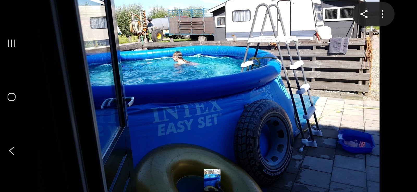 zeer net schoon zwembad 4.57x 1.22 met alles erbij, Ophalen, 200 tot 300 cm, Rond, Zo goed als nieuw