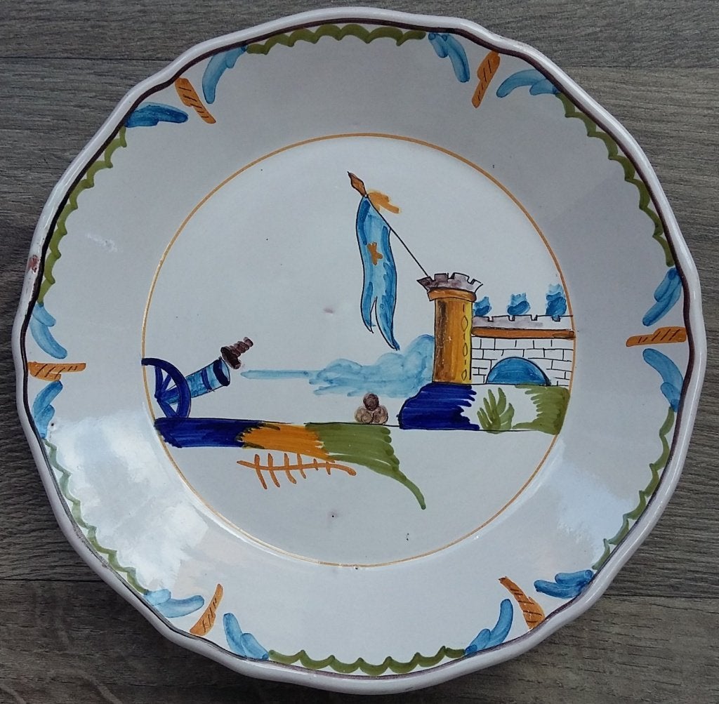 Omstreeks 1900 Faience Gedenkbord Bord Franse Revolutie, Ophalen of Verzenden