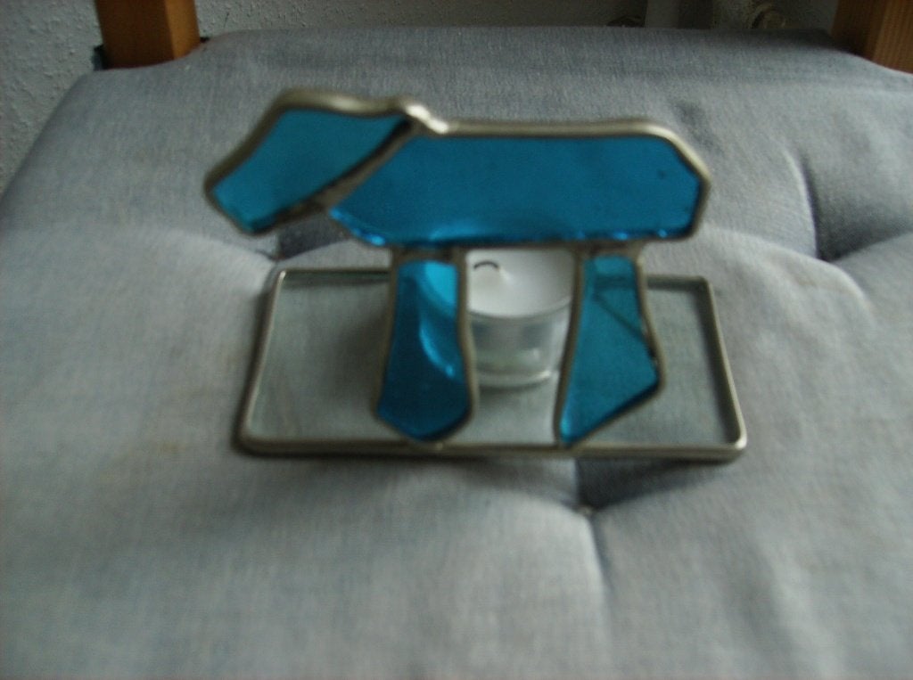 CHAI TEKEN,   GLAS IN LOOD,   WAXINELICHT, Ophalen of Verzenden