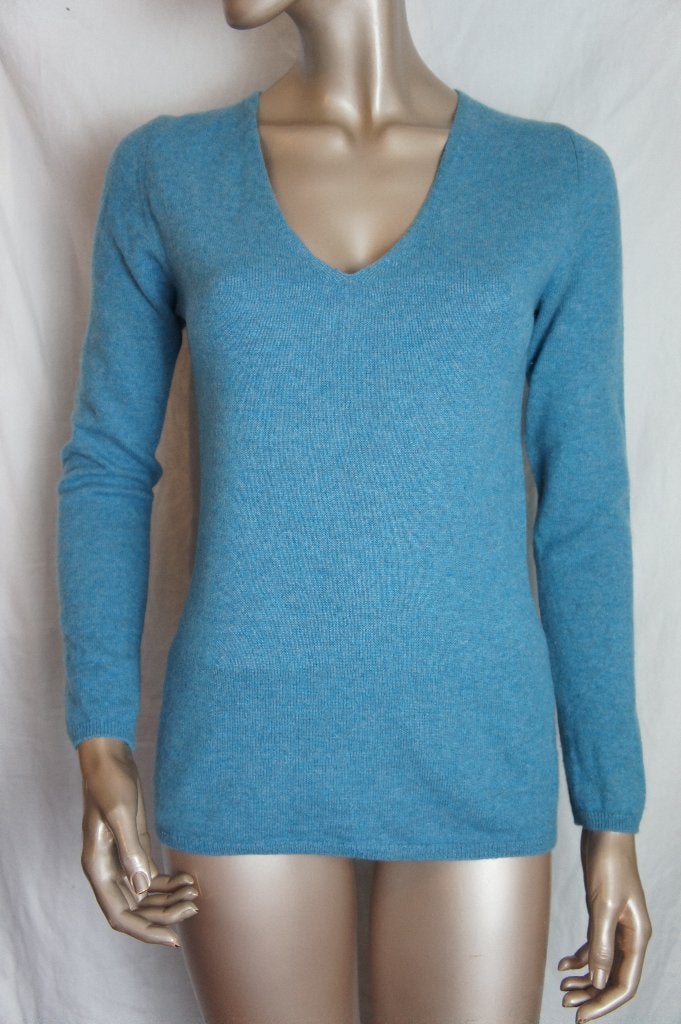 100% CASHMERE trui maat XS, -, Blauw, -, Maat 42/44 (L)