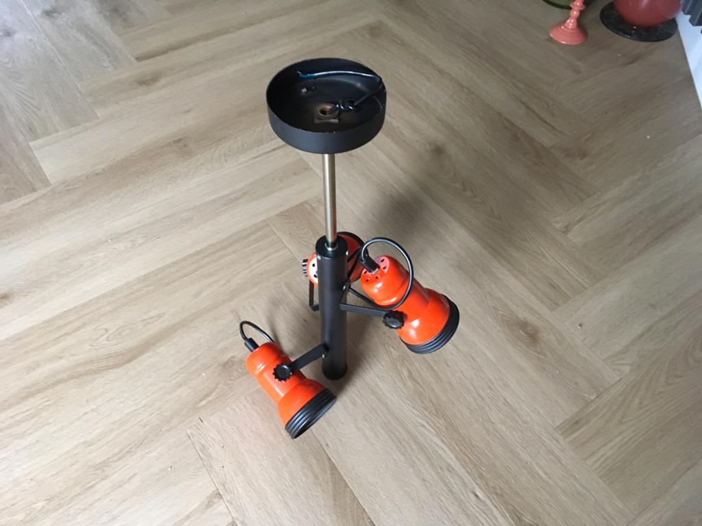 Zeldzame vintage lamp - Oranje spotjes,top staat, Ophalen of Verzenden, Huis en Inrichting