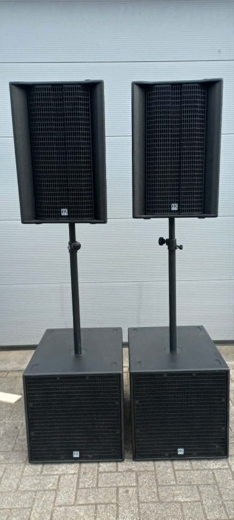 2 x HK Audio LINEAR 7 118 SubA  +2 x Top Linear 5  308LTA, Audio, Tv en Foto, Luidsprekers, Ophalen, Zo goed als nieuw, Subwoofer