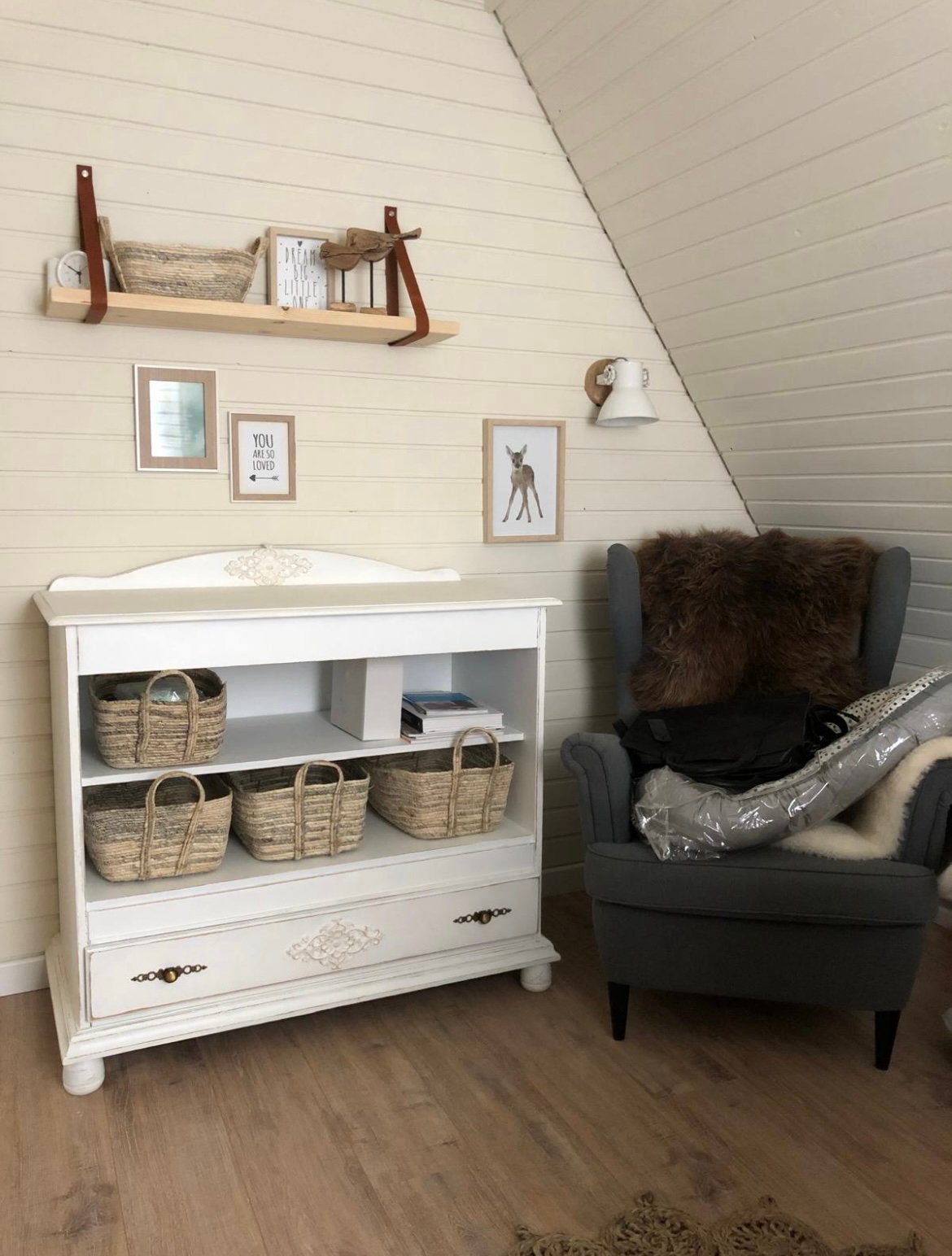 Complete babykamer-landelijk/brocante stijl, Kinderen en Baby's, Kinderkamer | Complete kinderkamers, Ophalen, Zo goed als nieuw