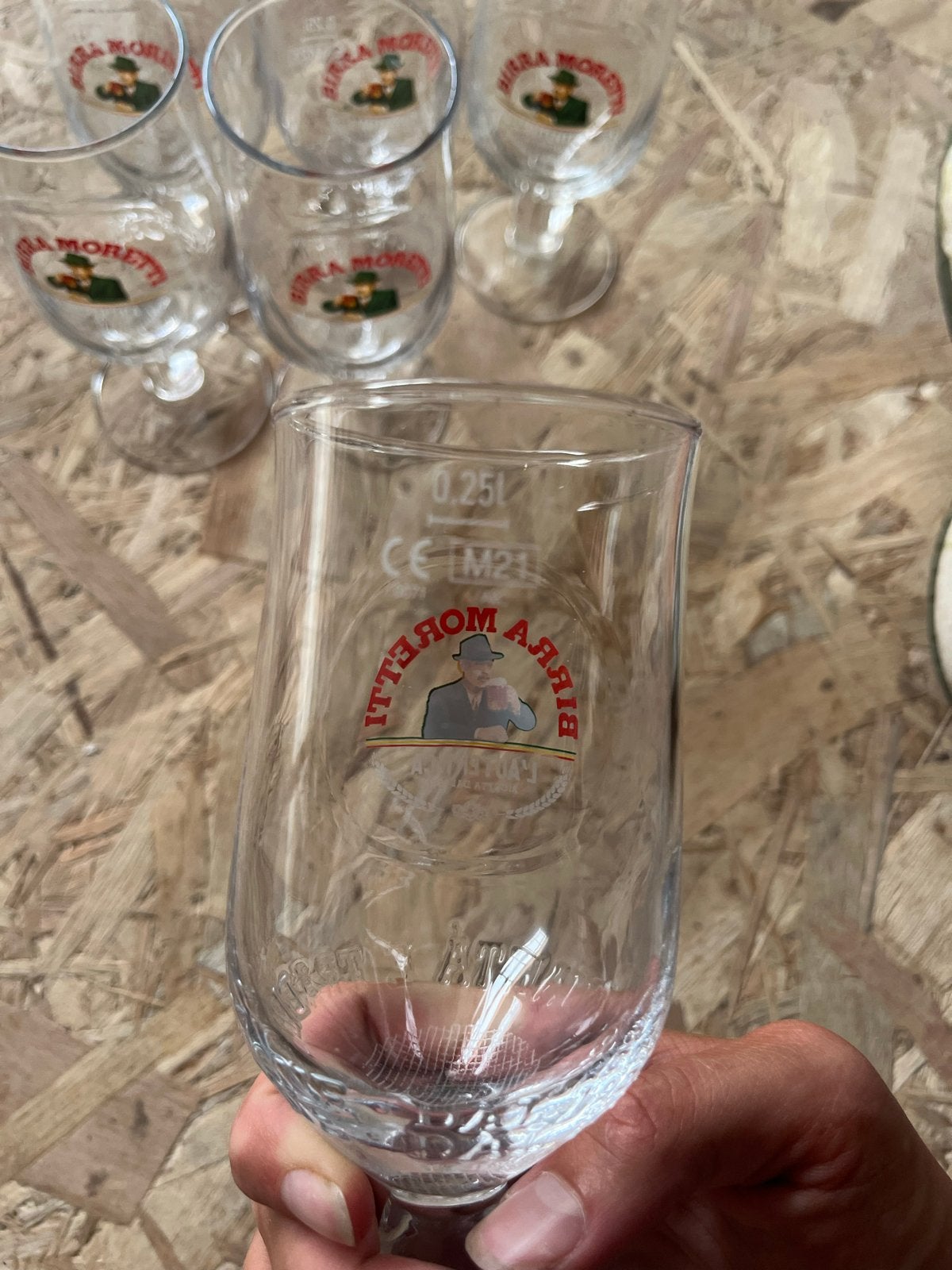 Birra Moretti Bierglazen - Set van 6, Ophalen, Meerkleurig, Overige merken, Glas