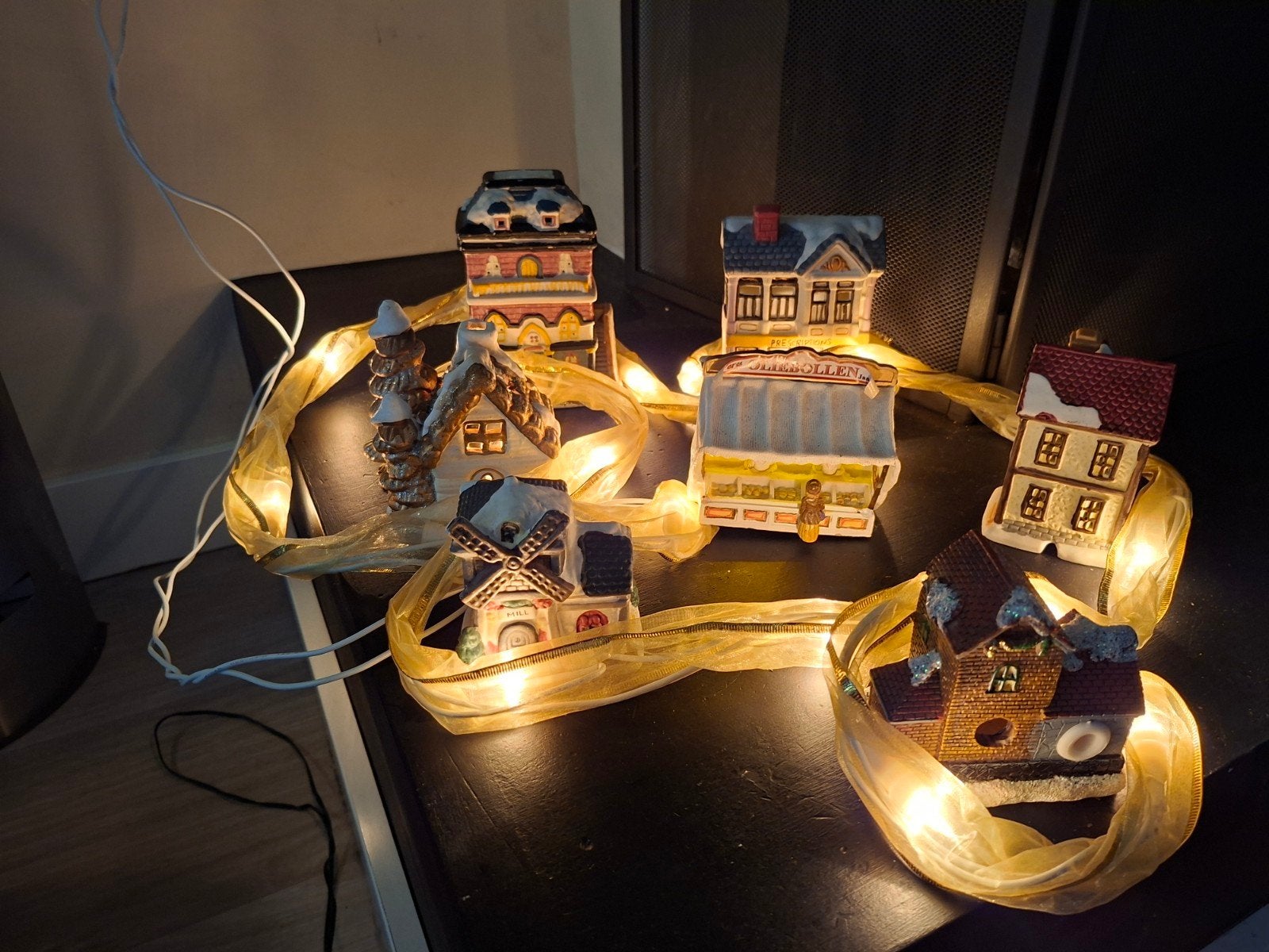 Kerstverlichting Kerstversiering Kerstdorp, Ophalen of Verzenden, Zo goed als nieuw