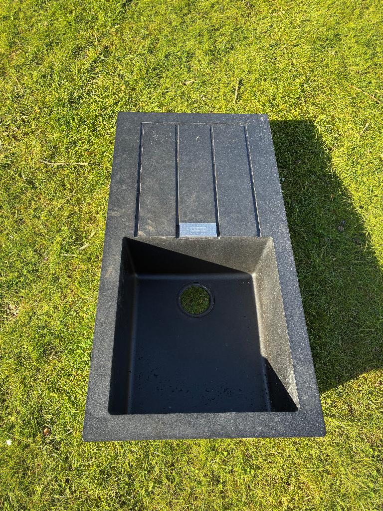 Gootsteen, Ophalen, Gebruikt, Zwart, 50 tot 100 cm