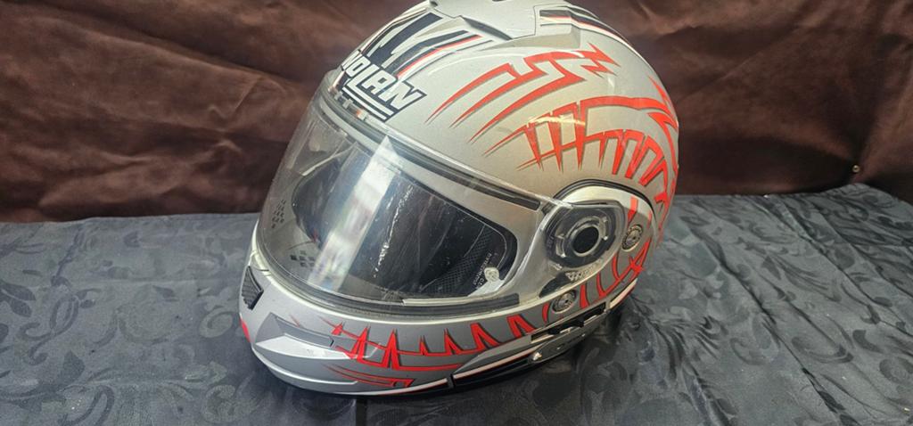 Nolan Integraalhelm - Maat XL- Zilver/Rood, Motoren, Kleding | Motorhelmen, Nolan, XL, Ophalen of Verzenden, Integraalhelm