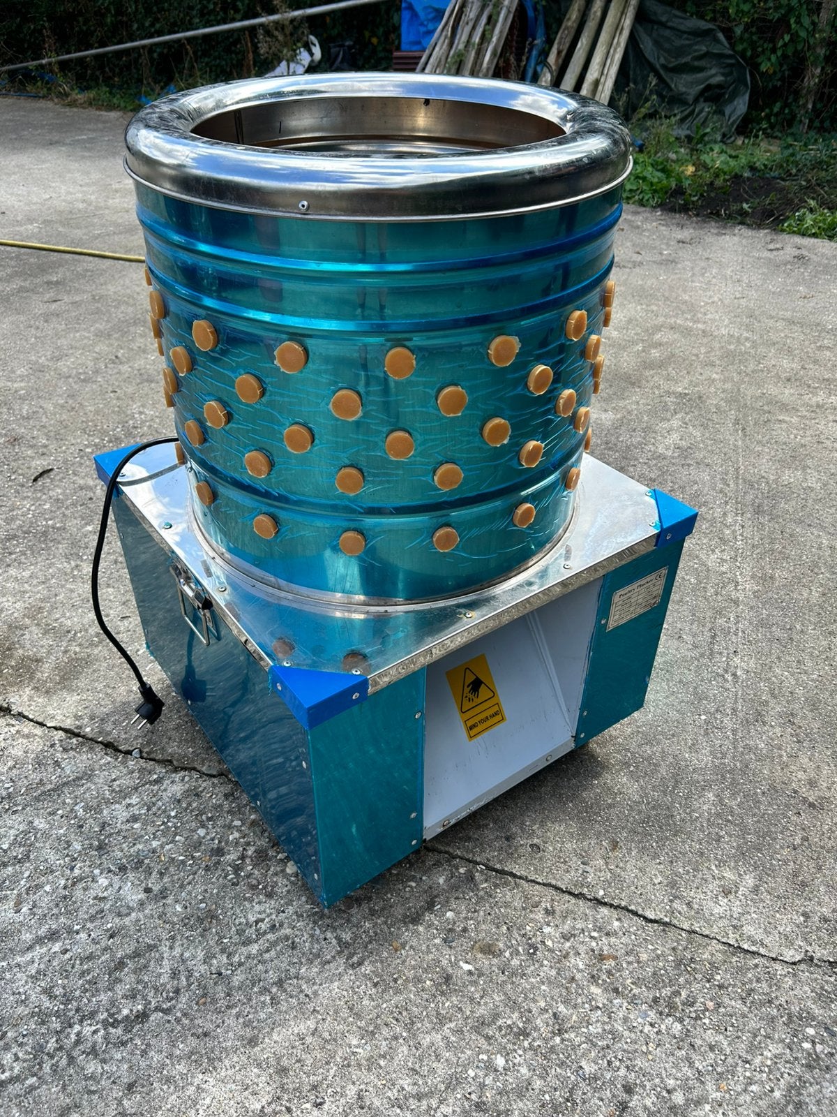 RVS Plukmachine 1,5kW, Dieren en Toebehoren, Pluimvee | Toebehoren, Ophalen, Zo goed als nieuw, Broedmachine