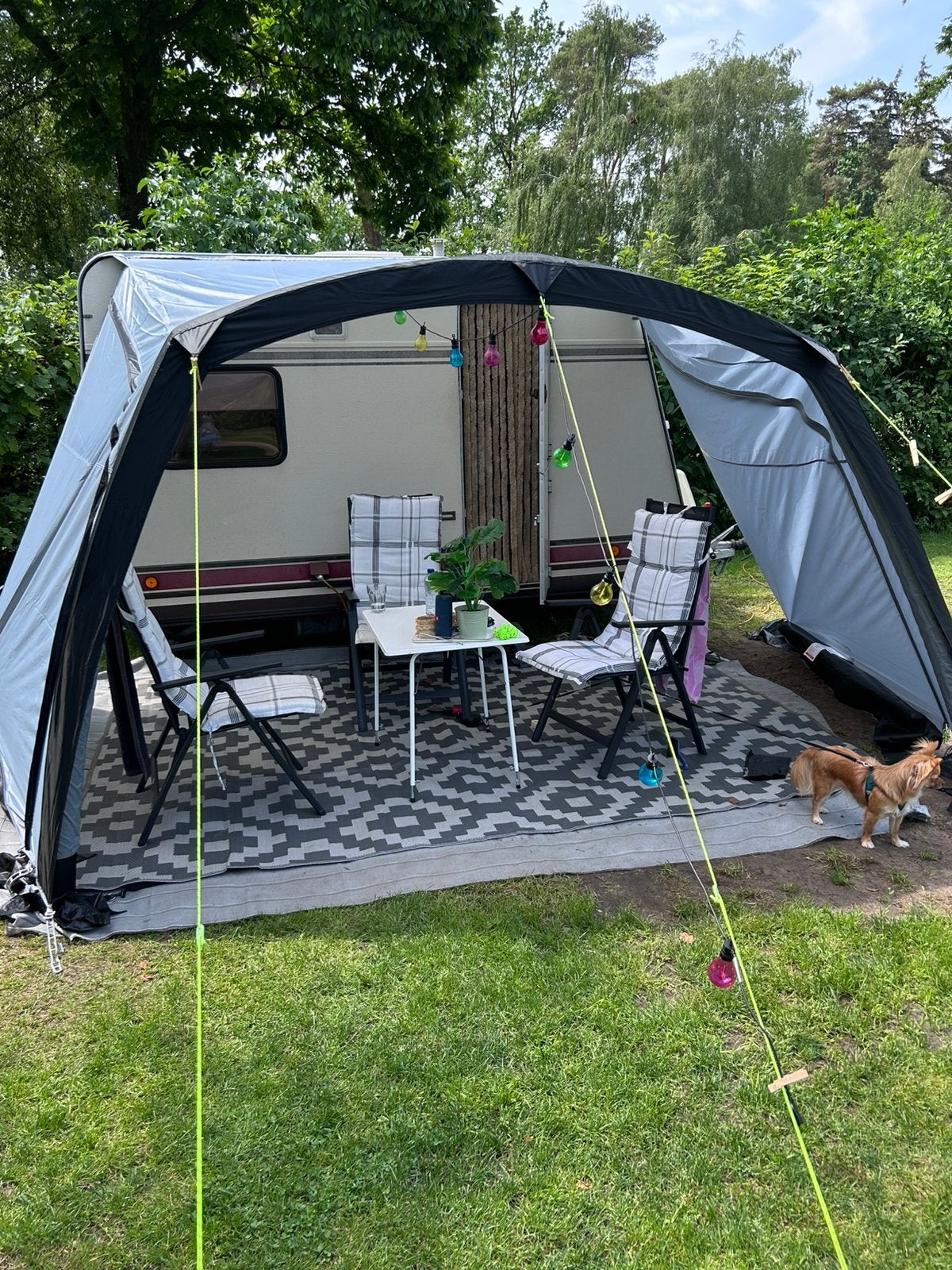 Berger sombra air luifel 1 dag gebruikt, Caravans en Kamperen, Ophalen of Verzenden, Nieuw