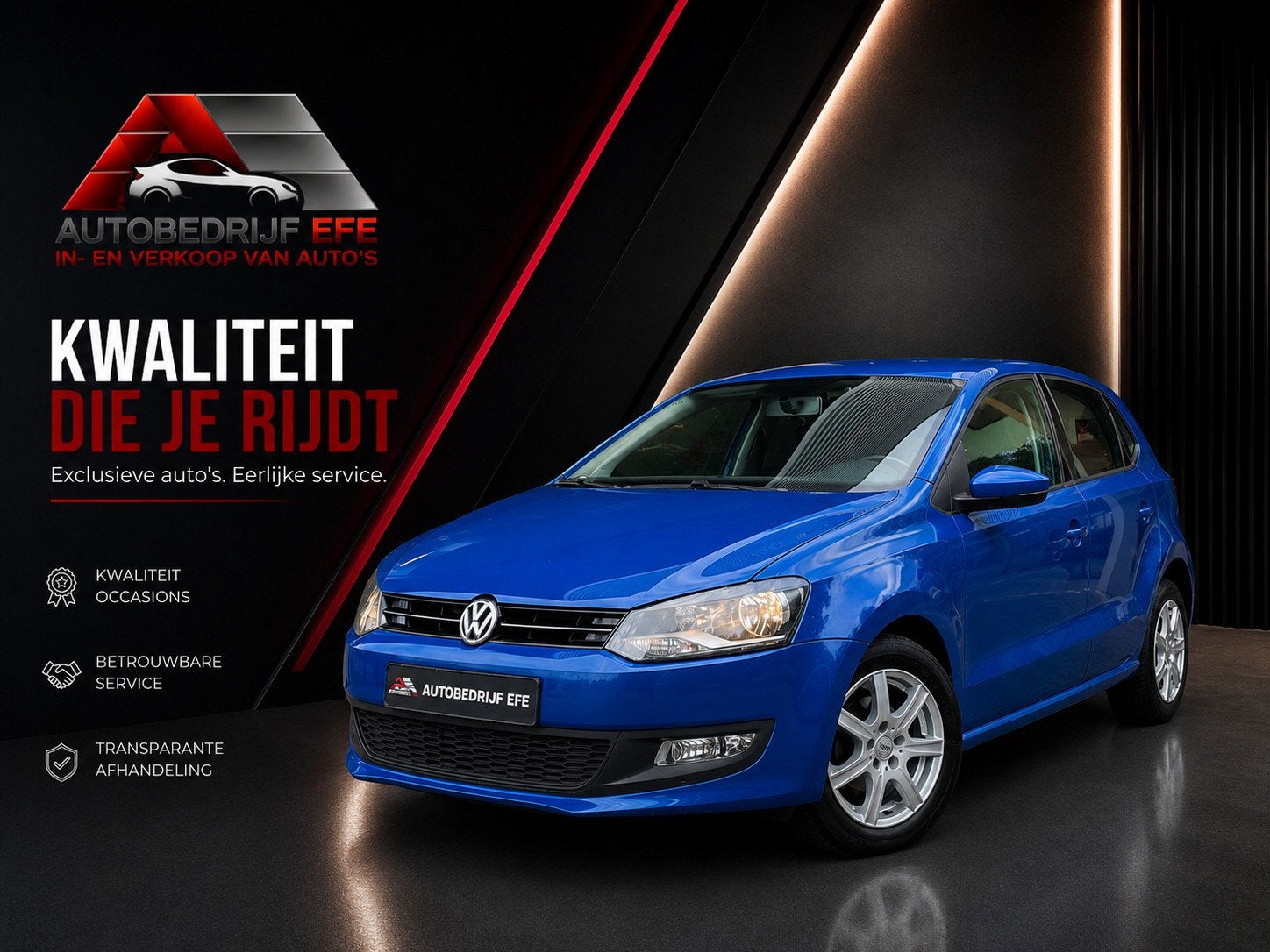 Volkswagen Polo 1.4-16V Highline Automaat*Airco*ElktrRmn, Auto's, Automaat, Euro 5, Zwart, 4 cilinders