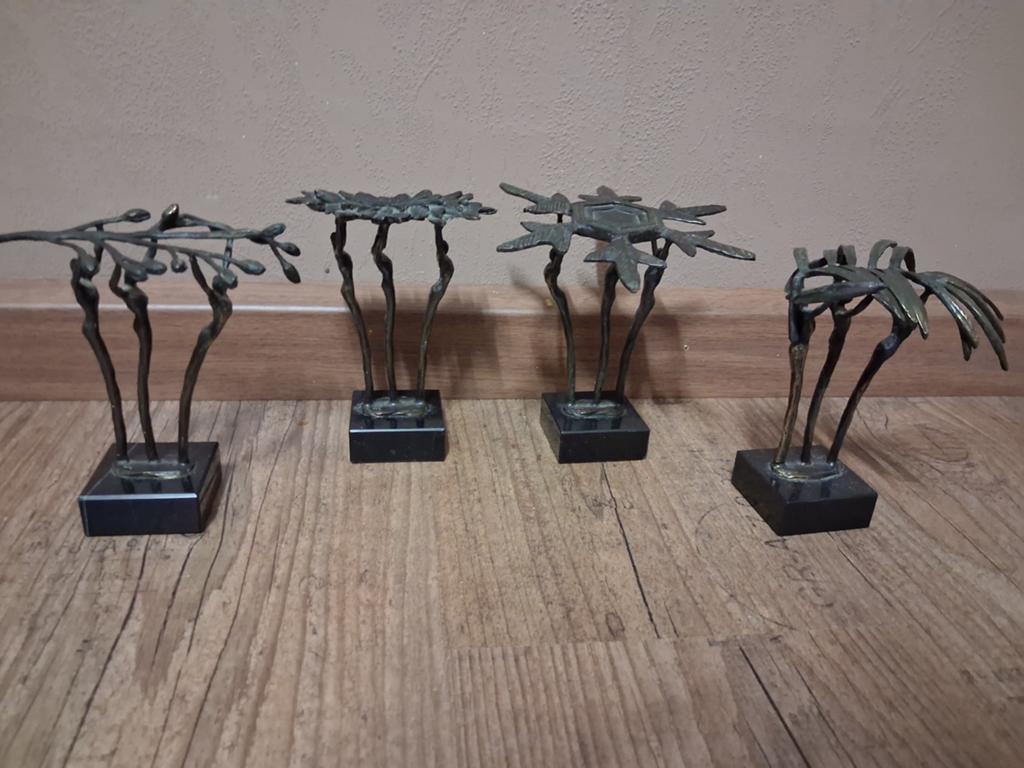 4 bronzen kunstwerken, Ophalen of Verzenden