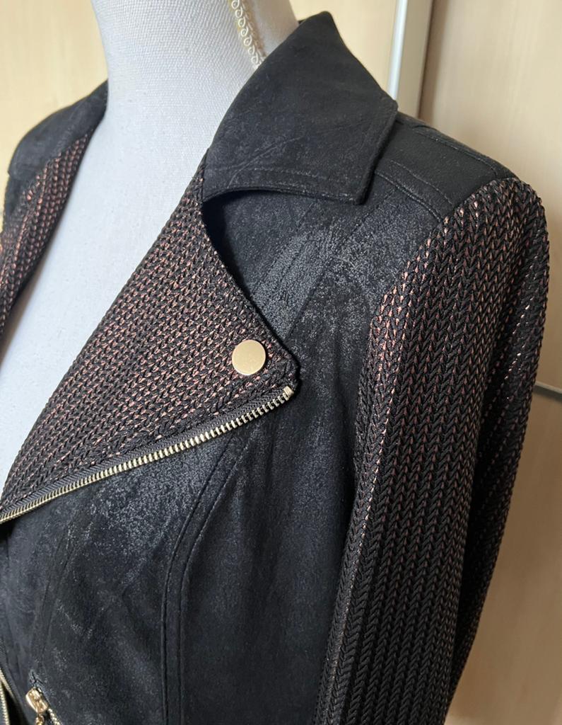 Joseph Ribkoff suedelook blazer / jasje maat 40, Ophalen of Verzenden, Zo goed als nieuw, Maat 38/40 (M), Zwart