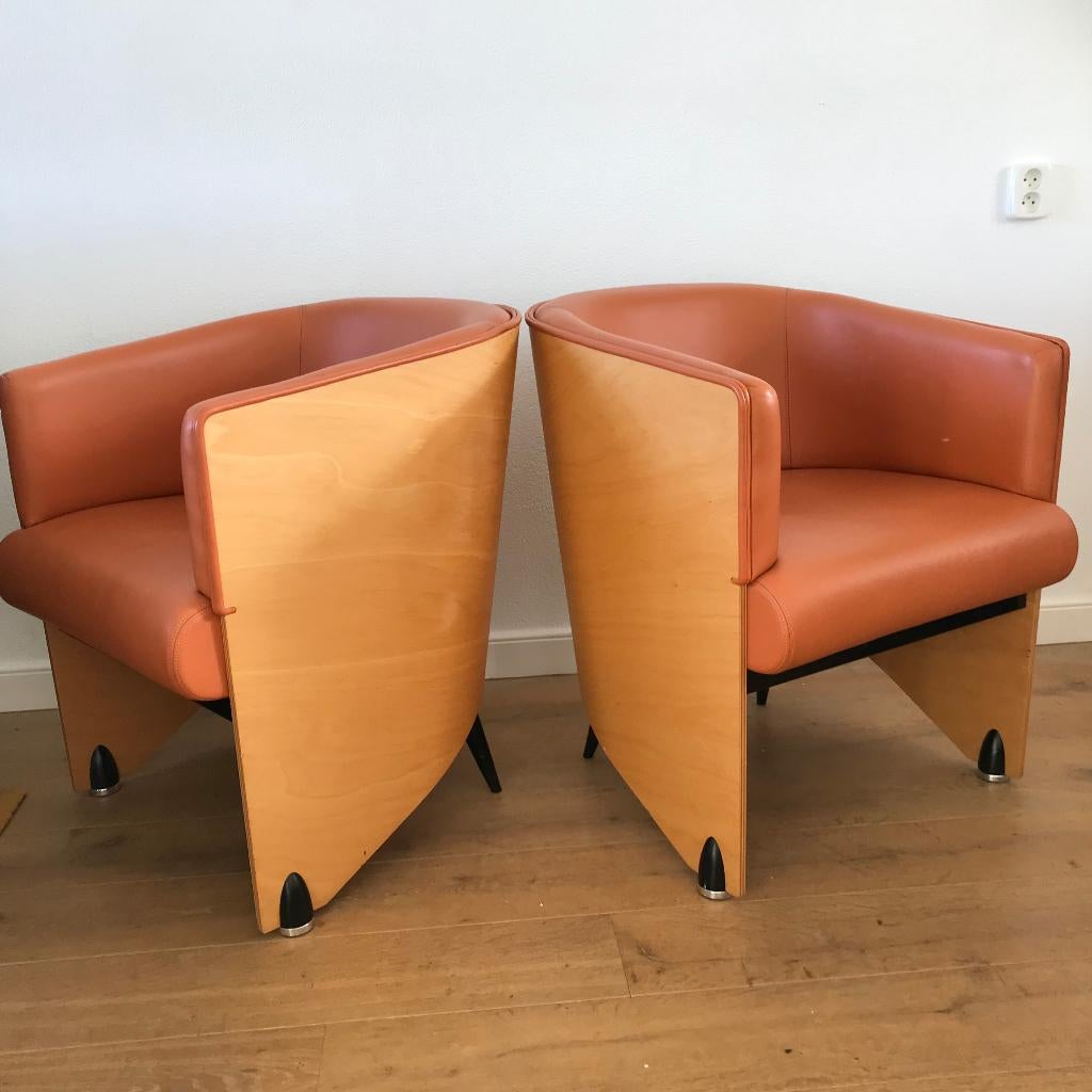 2 IZGS Lande Pencil club fauteuil fauteuils stoelen stoel, Huis en Inrichting, Fauteuils, 50 tot 75 cm, 75 tot 100 cm, Ophalen of Verzenden