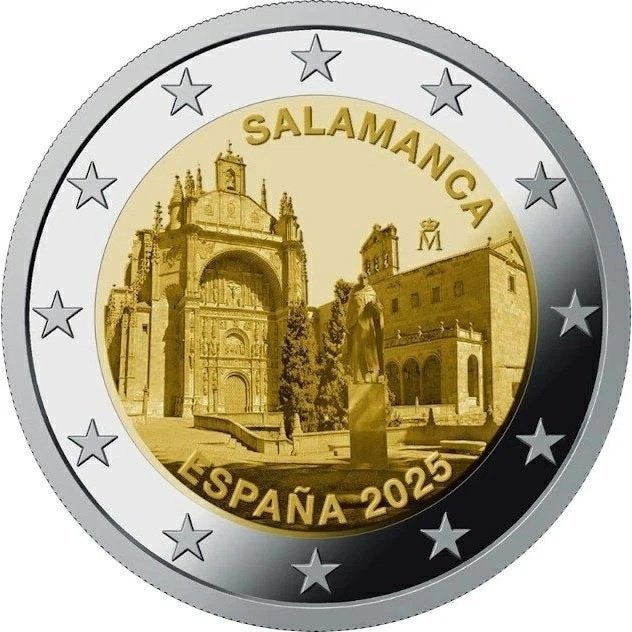 De speciale 2 Euro SPANJE 2025 "Oude Stad van Salamanca"., Postzegels en Munten, Munten | Europa | Euromunten, Verzenden, Spanje