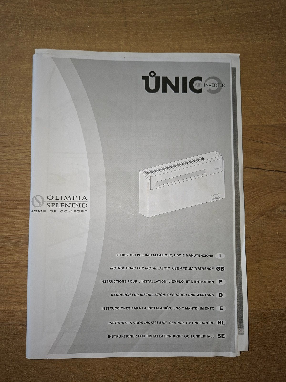 Airco Monoblock Olimpia Splendid Unic Air Inverter, Ophalen, Gebruikt, Minder dan 60 m³, 3 snelheden of meer