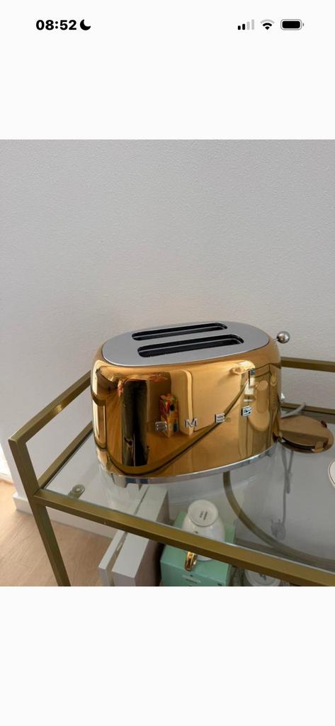 Smeg broodrooster goud nieuw, Witgoed en Apparatuur, Broodroosters, Ophalen of Verzenden, Zo goed als nieuw
