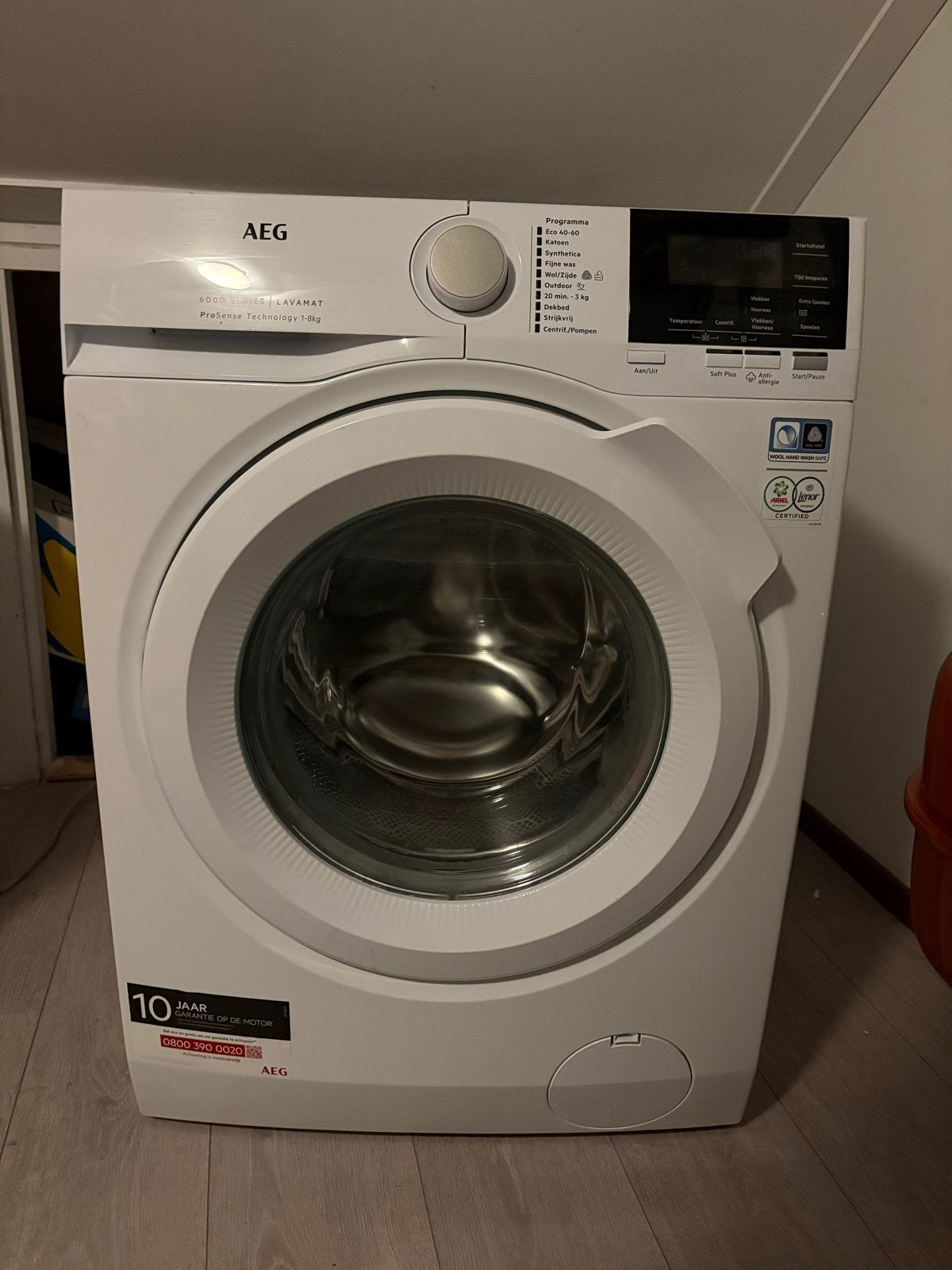 AEG L6FBN84GV 6000 Series Wasmachine, Ophalen, Zo goed als nieuw, Voorlader, Kort programma