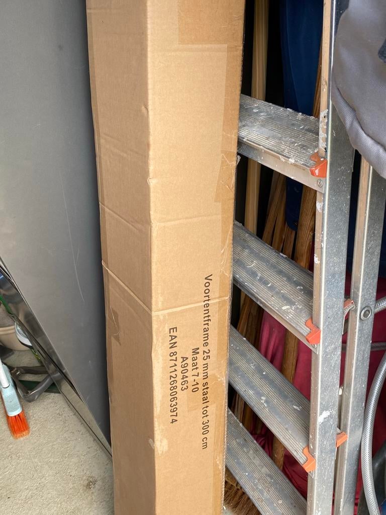 Voortent frame 25mm staal tot 300cm, Caravans en Kamperen, Ophalen, Zo goed als nieuw