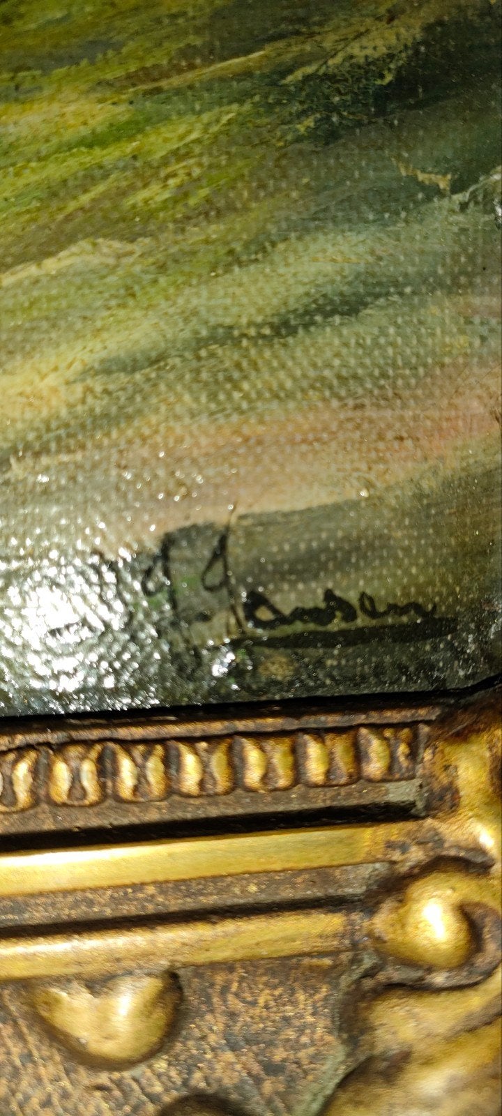 Prachtig marineschilder , gesigneerd met “A.J. Jansen, Antiek en Kunst, Kunst | Schilderijen | Klassiek, Ophalen of Verzenden
