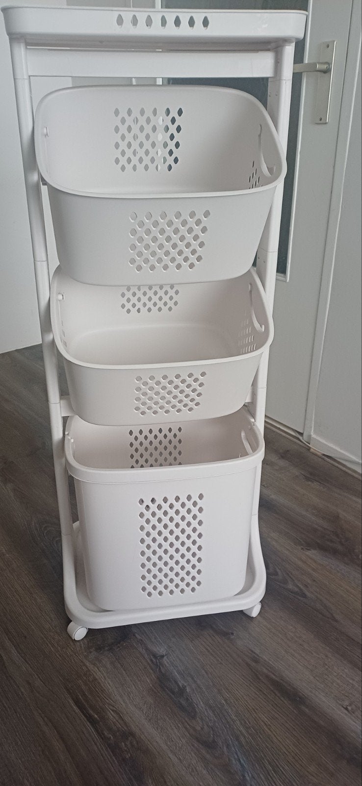 Sens Design Wassorteerder - Wasmand met 3 vakken - op wieltj, Ophalen, Minder dan 50 cm, 100 tot 150 cm, 3 of 4 laden
