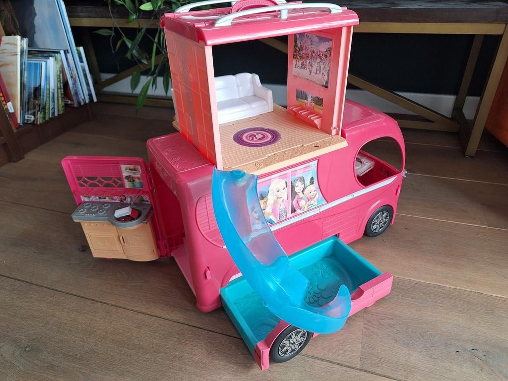 Barbie caravan, Kinderen en Baby's, Speelgoed | Poppen, Ophalen of Verzenden, Gebruikt
