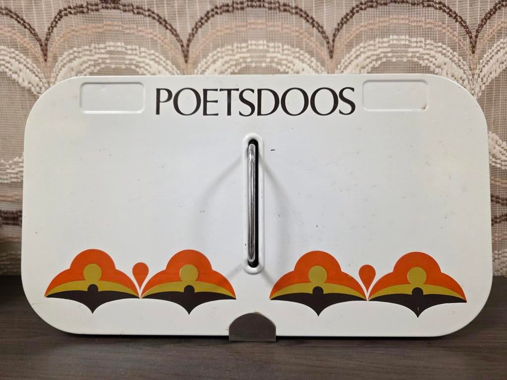 Vintage poetsdoos jaren 70 metalen koffer, Verzamelen, Ophalen of Verzenden, Huis en Inrichting
