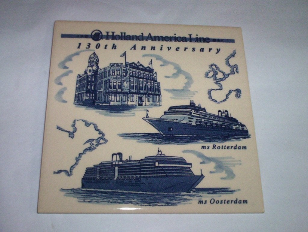 tegel holland america line 130th anniversary, Verzamelen, Ophalen of Verzenden, Zo goed als nieuw, Overige typen
