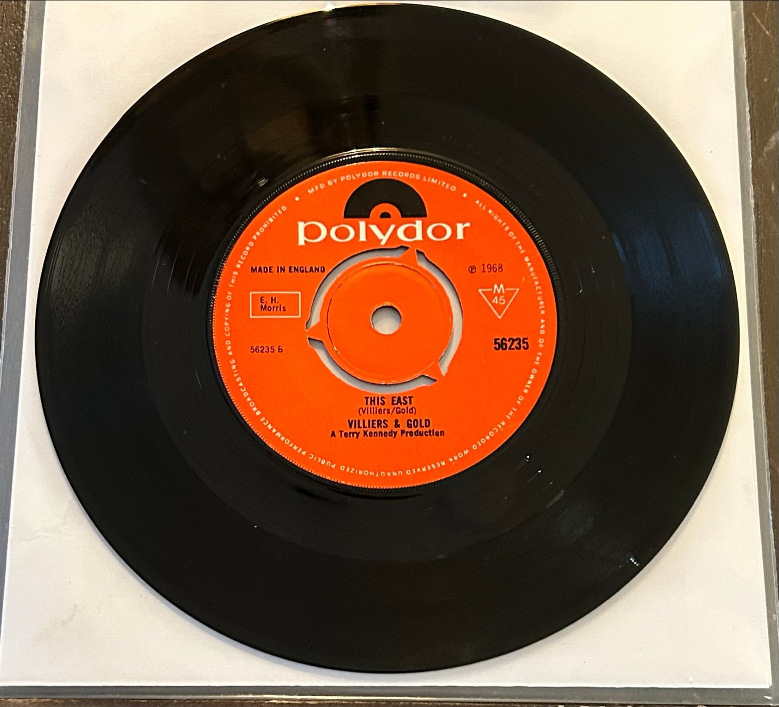 Villiers & Gold - This East / Of All The Little Girls (Singl, Cd's en Dvd's, Gebruikt, Originele persing, 7 inch, Single