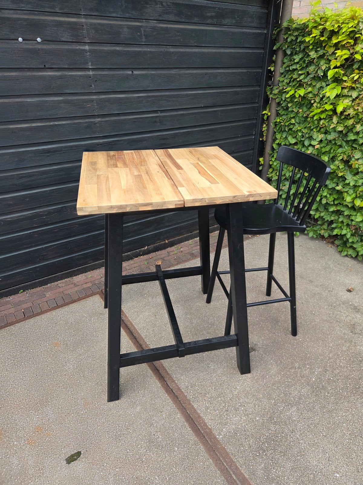 IKEA TYBYN Bartafel - Hout en Metaal, Tuin en Terras, Ophalen, Zo goed als nieuw, Rechthoekig, Hout