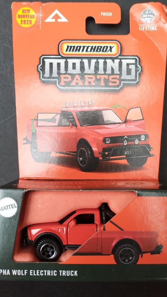 Alpha Wolf electric truck 1:64 Matchbox Moving parts Pol, Auto, Verzenden, Nieuw, Matchbox@mattel.com