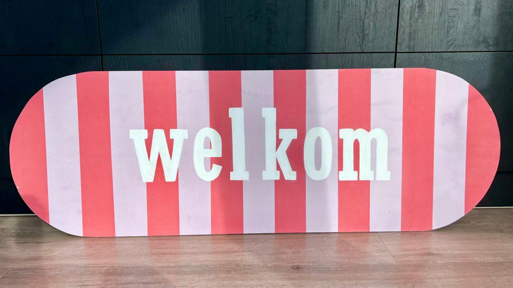 Welkomstbord, Ophalen, Zo goed als nieuw, Versiering