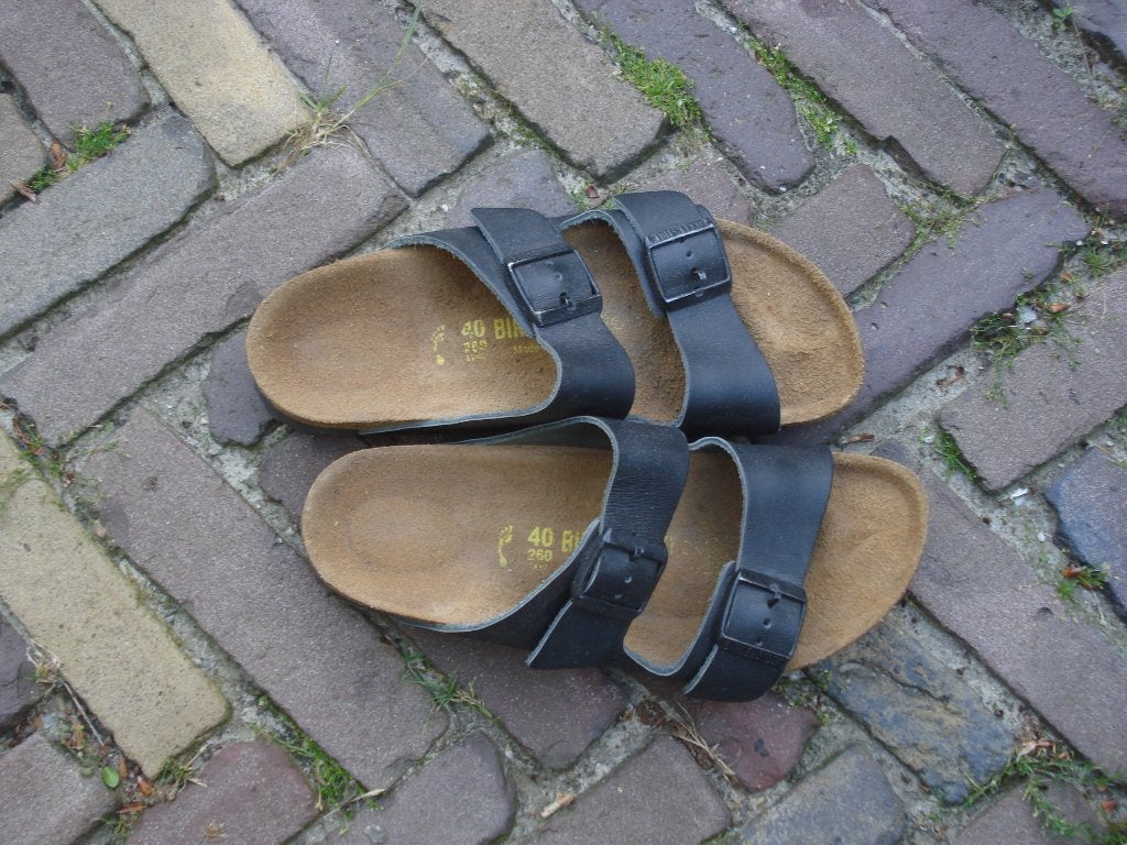 BIRKENSTOCK ARIZONA 40 ZWART NU GRATIS VERZENDING PER POST, Verzenden, Zwart, Zo goed als nieuw, Slippers
