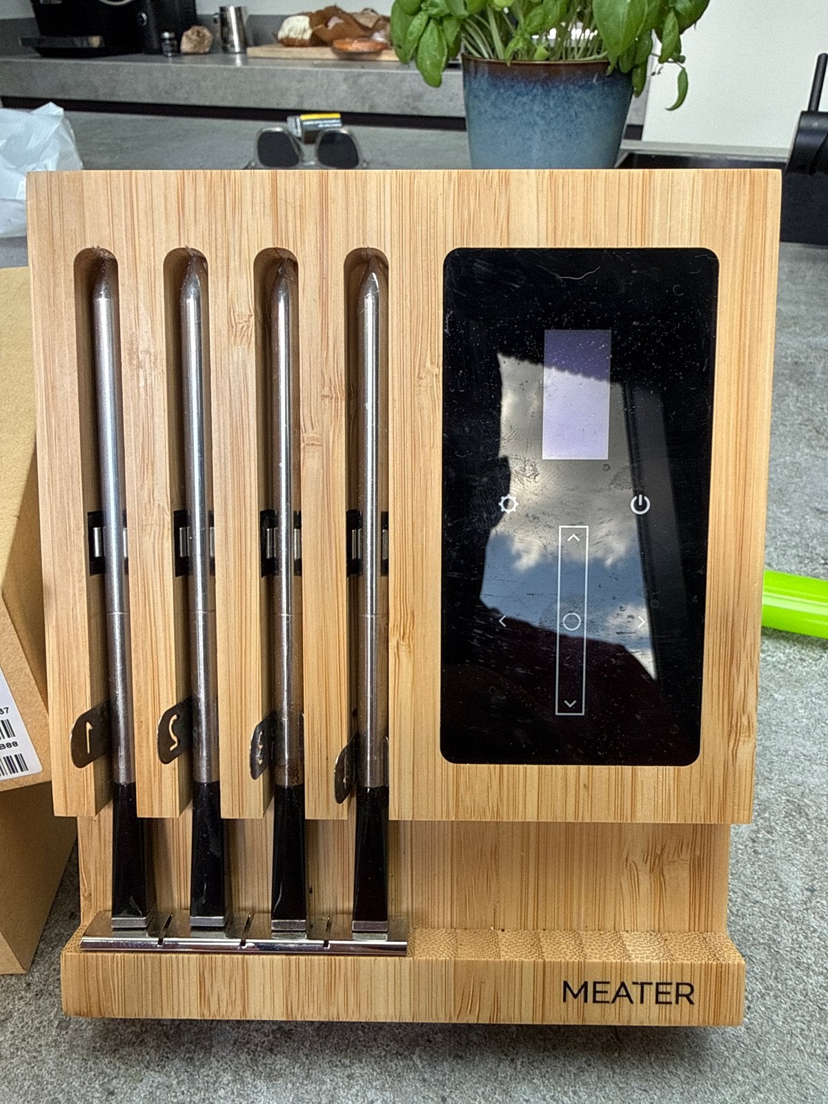Meater Block Draadloze Vleesthermometer met app zgan, Overige typen, Hout, Ophalen of Verzenden, Zo goed als nieuw