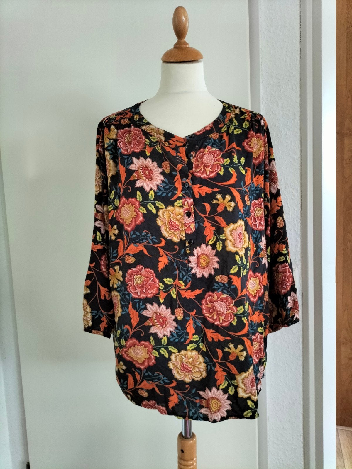 Blouse van Indiska maat L, Kleding | Dames, Ophalen, Indiska, Zwart, Maat 42/44 (L)