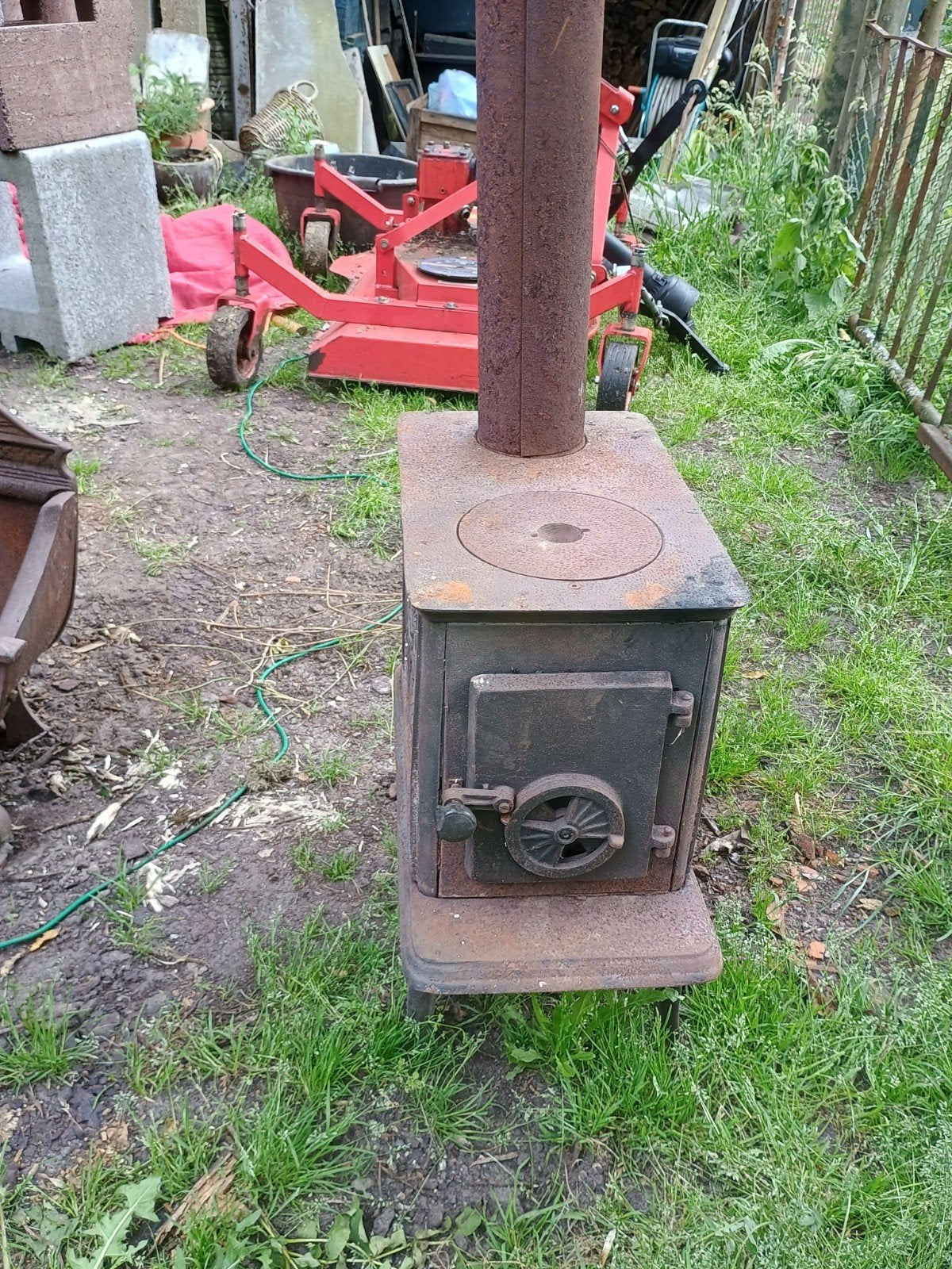 gietijzeren kacheltje., Ophalen of Verzenden, Gebruikt, Hout, Houtkachel