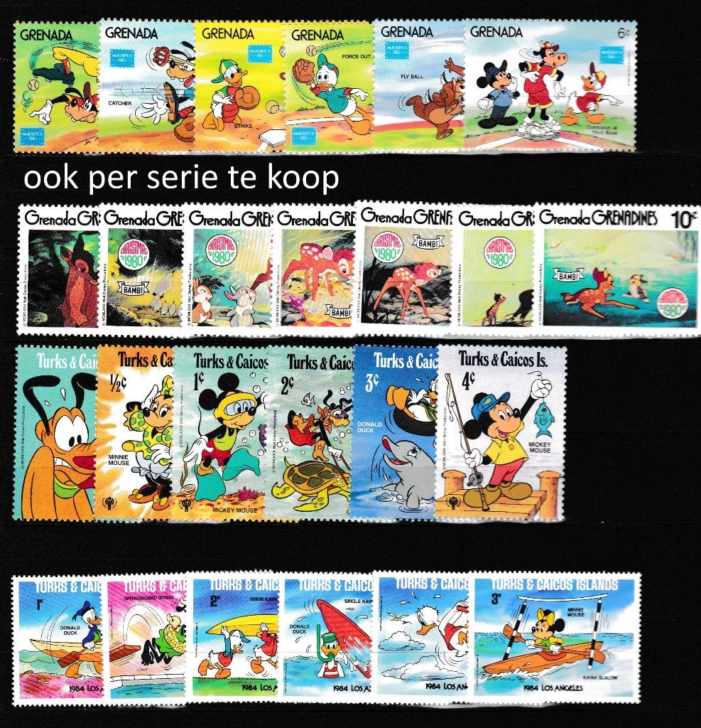 0862) disney grenada grenadines turks & caicos islands, Postzegels en Munten, Ophalen of Verzenden, Overige thema's