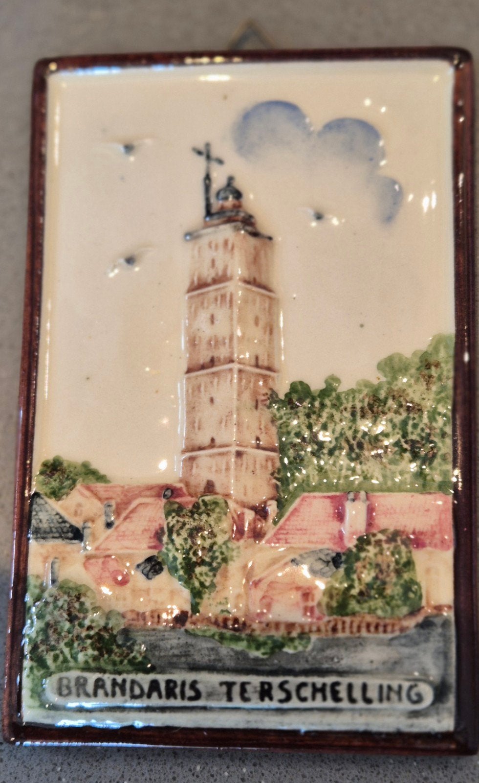 Brandaris Terschelling Keramiek Wandtegel, Antiek en Kunst, Antiek | Wandborden en Tegels, Ophalen of Verzenden