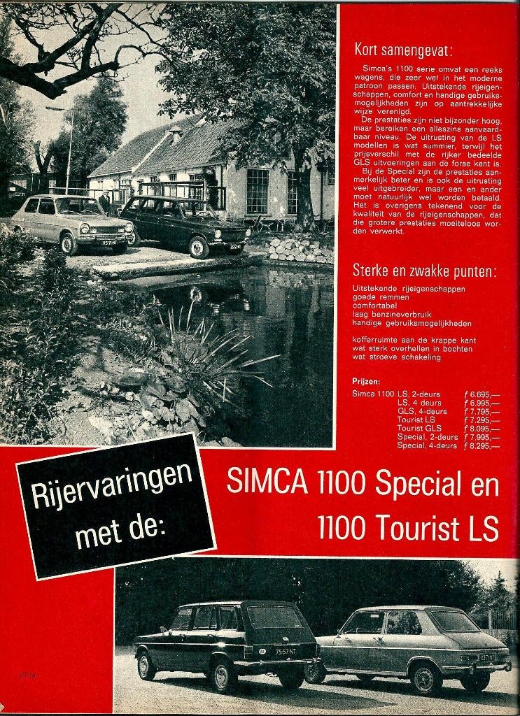 Autokampioen Dubbeltest Simca 1100 Special en Tourist LS, Ophalen of Verzenden, Gelezen, Overige merken