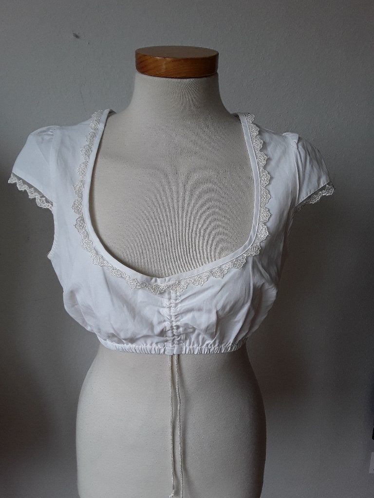 Moser crop top/blouse wit mt 38, nieuw, Maat 38/40 (M), Verzenden, Wit, Nieuw