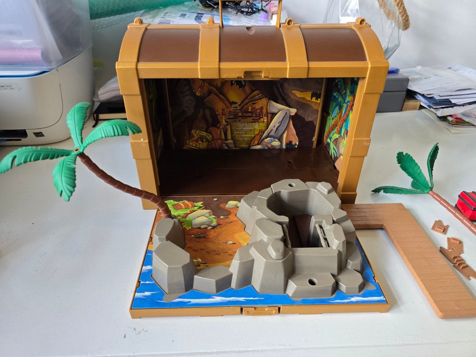 Playmobil Piraten Schatkist Eiland 4432 - meeneemkoffer, Kinderen en Baby's, Speelgoed | Playmobil, Pirates, Gebruikt, Gebouw